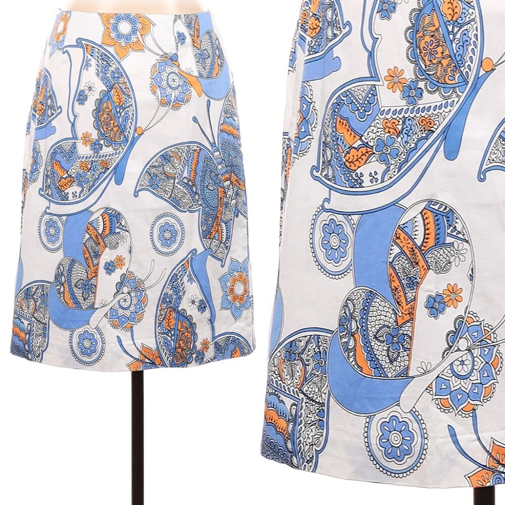 90s Skirt Paisley Butterflies